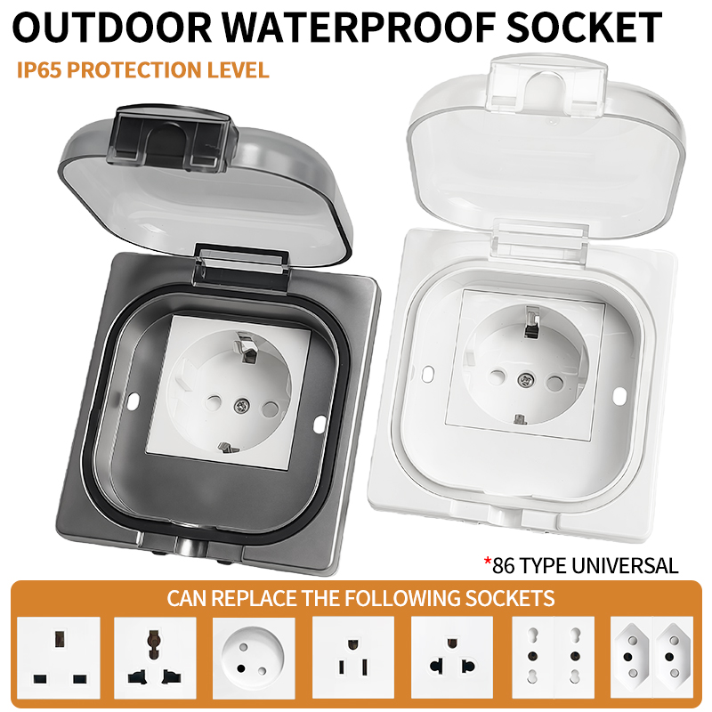 Outdoor Power Adapter - IP65 Waterproof Outdoor Socket, 16A High
