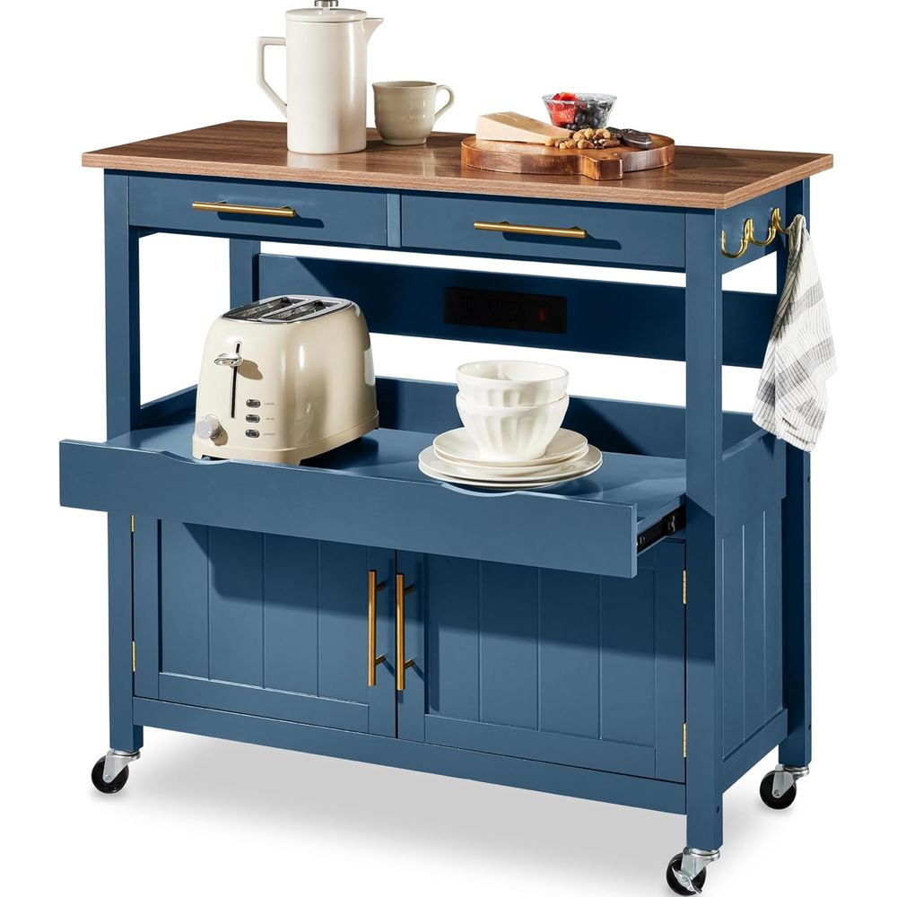36in Large Rolling Kitchen Isl - Outdoor Power Wheels ulasan dan harga