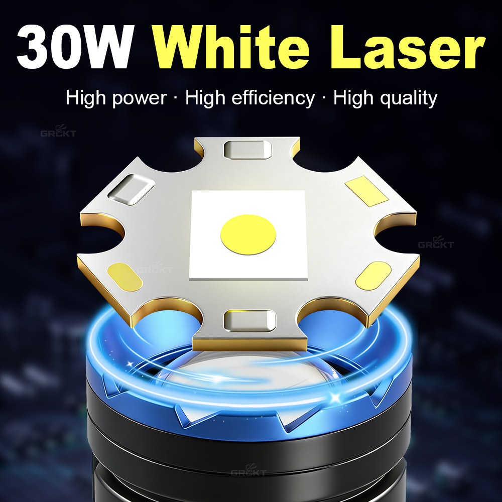 White Laser Camping Flashlight - Outdoor Power Equipment ulasan dan harga