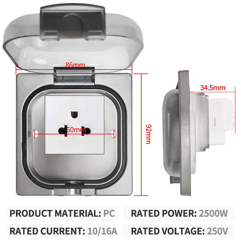 IP65 Waterproof Outdoor Socket - Outdoor Power Adapter ulasan dan harga