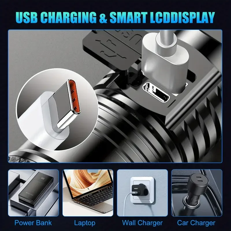 Tactical LED Flashlight 2000LM - Outdoor Power Equipment ulasan dan harga