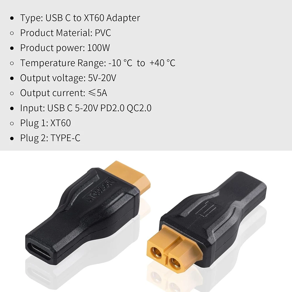 USB C to XT60 Adapter Converte - Outdoor Power Adapter ulasan dan harga